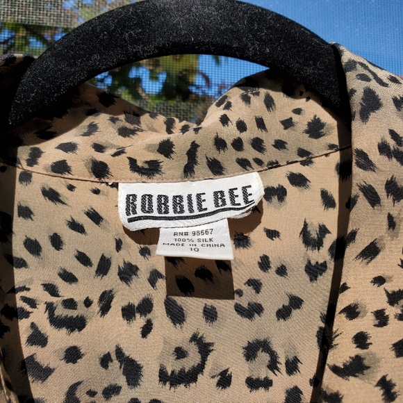 VINTAGE LEOPARD BELT SILK CINCH DRESS - Picture 3 of 13